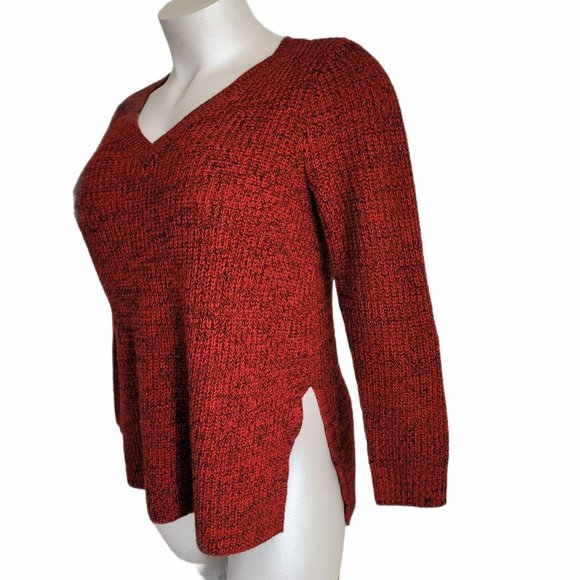 Torrid Red Sweater Top Shirt Black Fleck Knit Sweater Woman's Plus Size 1X LH805 - Picture 5 of 6